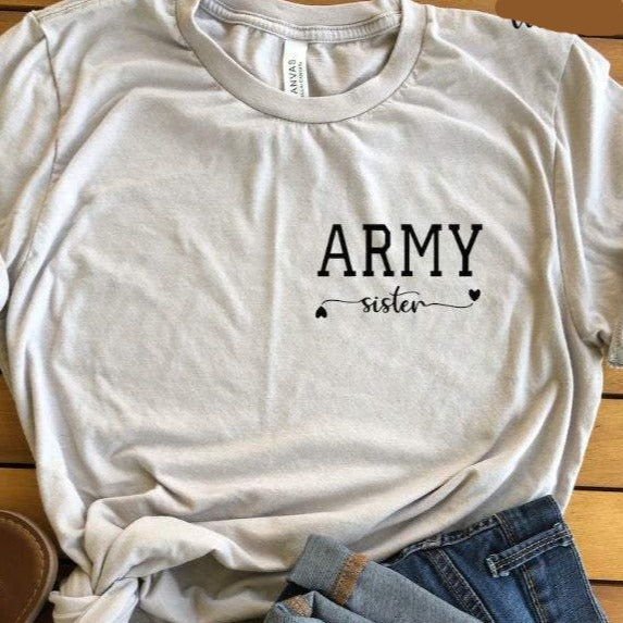 Custom Army Wife Shirt Pocket