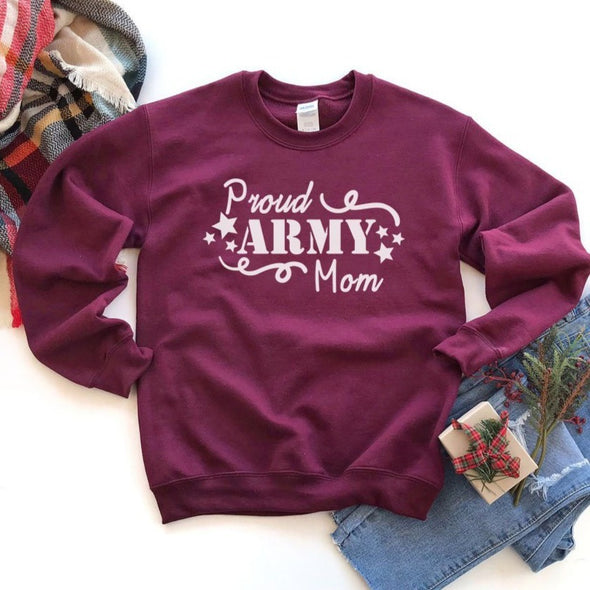 Proud army mom sweatshirt