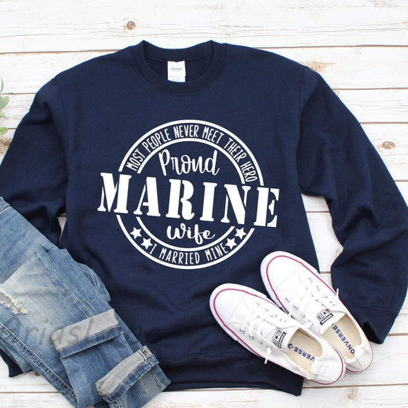 Proud Marine Wife Sweatshirt