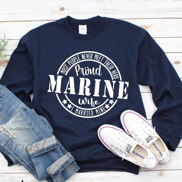 Proud Marine Wife Sweatshirt