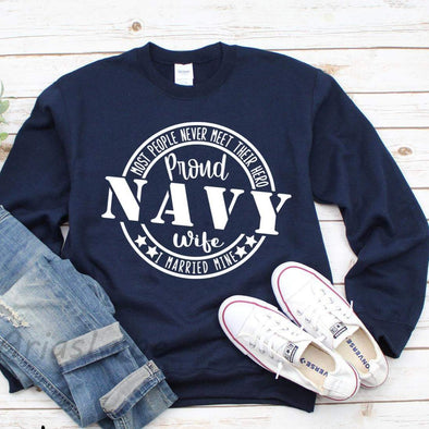 Proud Navy Wife Sweatshirt