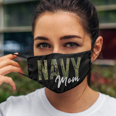 Navy Mom Face Mask