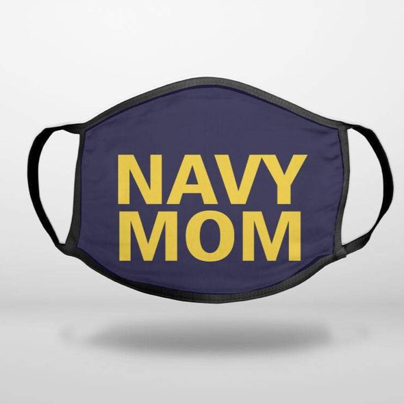 Navy Mom 3-Ply Reusable Soft Face Mask