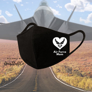 USAF Air Force Mom Face Mask Reusable Washable