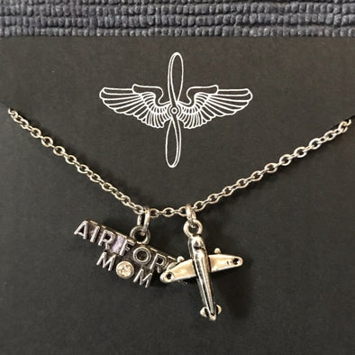 Air Force Mom Necklace accent and coordinating