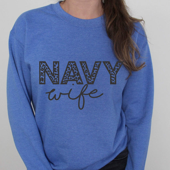 Girly Navy Wife sweatshirt