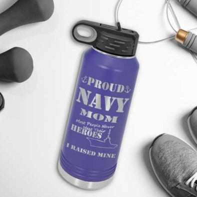 Proud Navy Mom Insulated Water tumbler