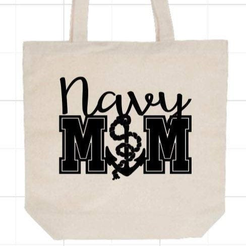 Navy Mom's tote purse