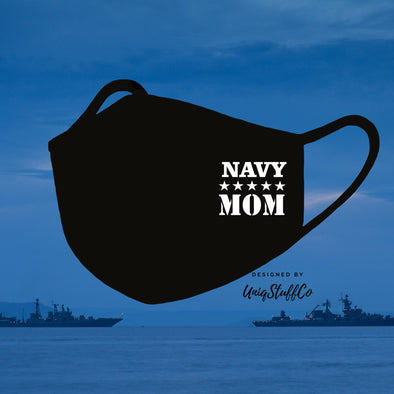 US Navy Mom With Stars Face Mask