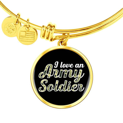 Army Soldier Gold Charm Bracelet