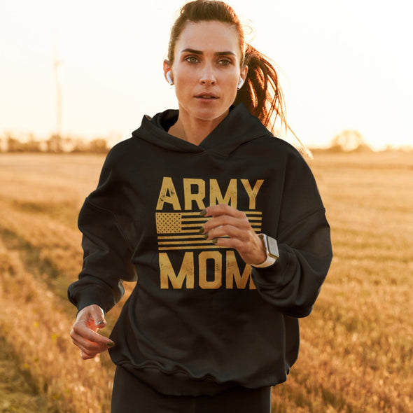 Army Mom Sweatshirt with American Flag