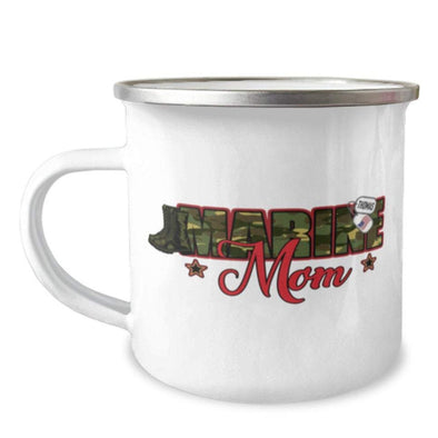Marine Mom Enamel Mug