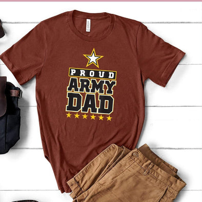 Proud Army Dad Star Layers T-shirts