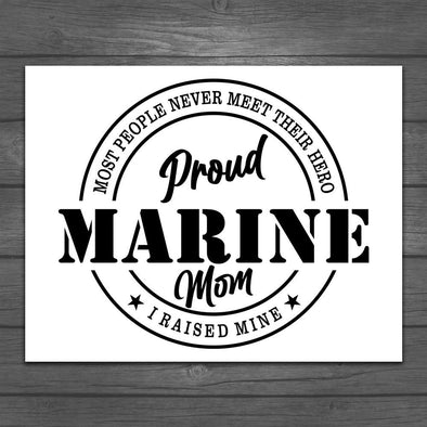 Proud Marine Mom Decal