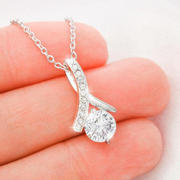 14K White Gold Air Force Wife Necklace