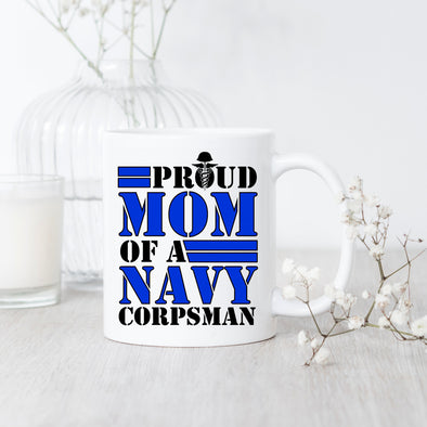 Proud Navy Corpsman Mom Mug