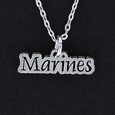 MARINES Necklace mom on Cable Chain