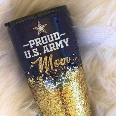 Proud Army Mom Stainless Steel Tumbler