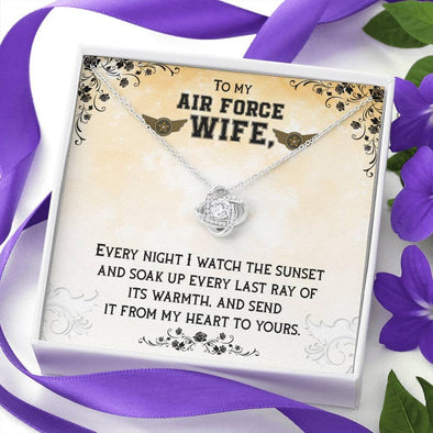 Gift For Air Force Wife The Love Knot necklace