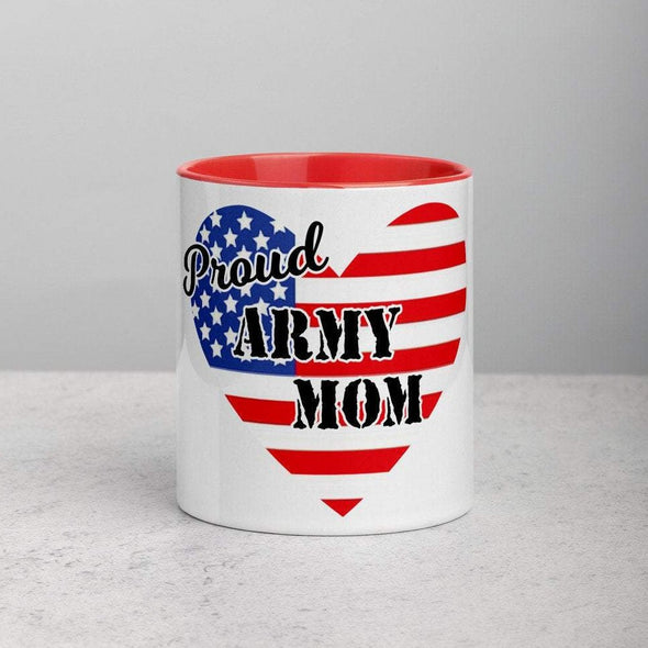 Proud Army Mom Mug with Color Inside