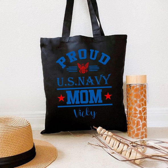 Proud US Navy Mom Tote Bag Travel purse