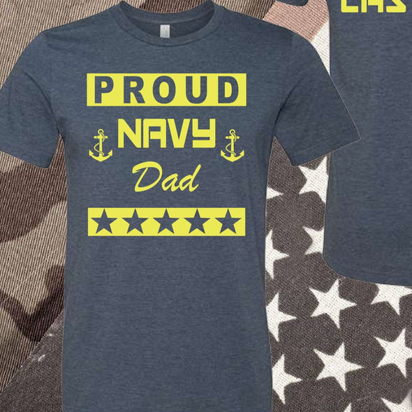 Proud Navy Dad Graphic- Front shirt