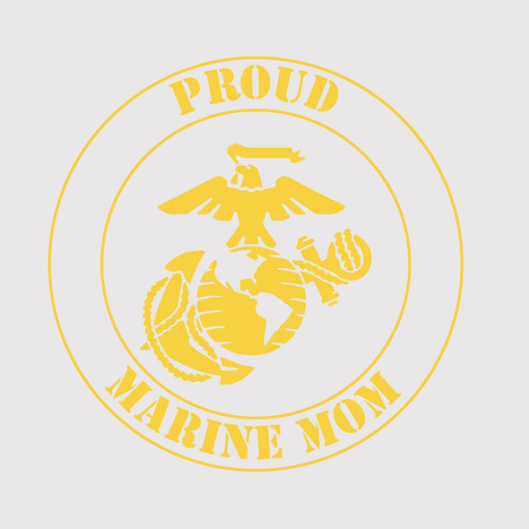 US Proud Marine Mom Military Decal