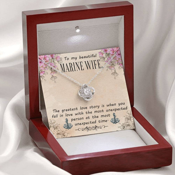 Gift for Marine wife necklace custom