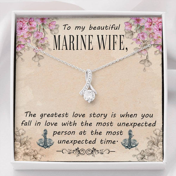 Gift for Marine wife Pendant Necklace