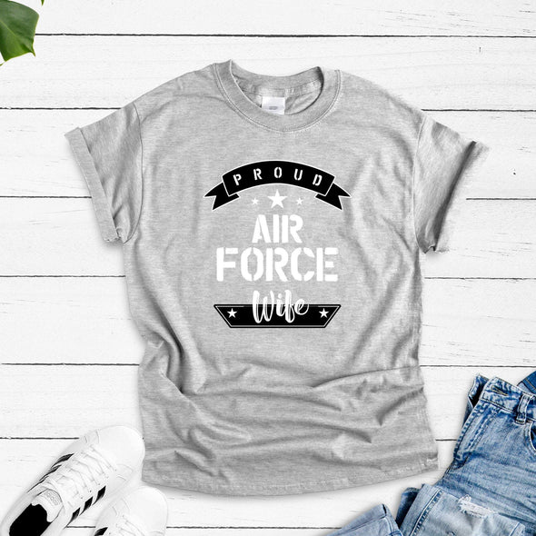 Proud Air Force Wife t-shirts