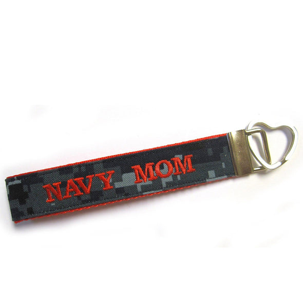 Navy Mom Customizable ACU Name Tape Key Chain