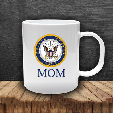 Navy Mom Mug coffee mug ceramic or plastic