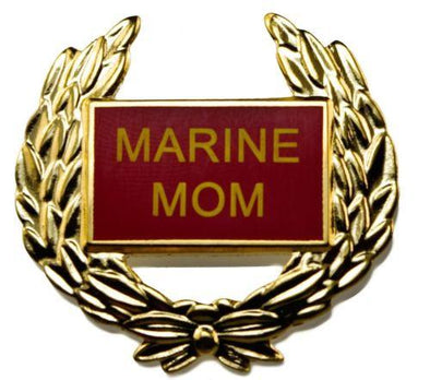 Marine Mom USMC Wreath Hat Lapel Pin - MotherProud
