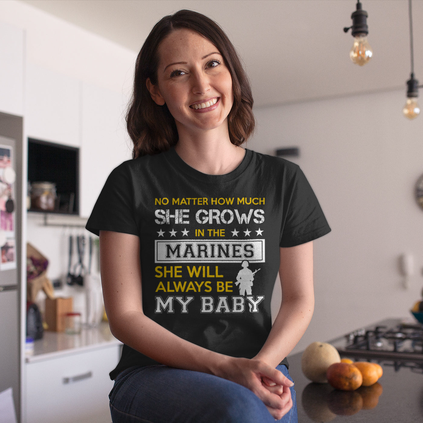 Marine Mom Daughter No Matter How Much T-shirts – MotherProud