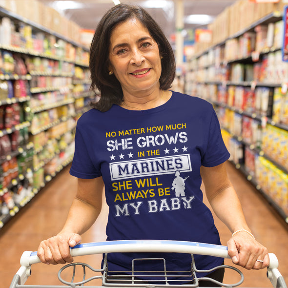 Marine Mom Daughter No Matter How Much T-shirts - MotherProud