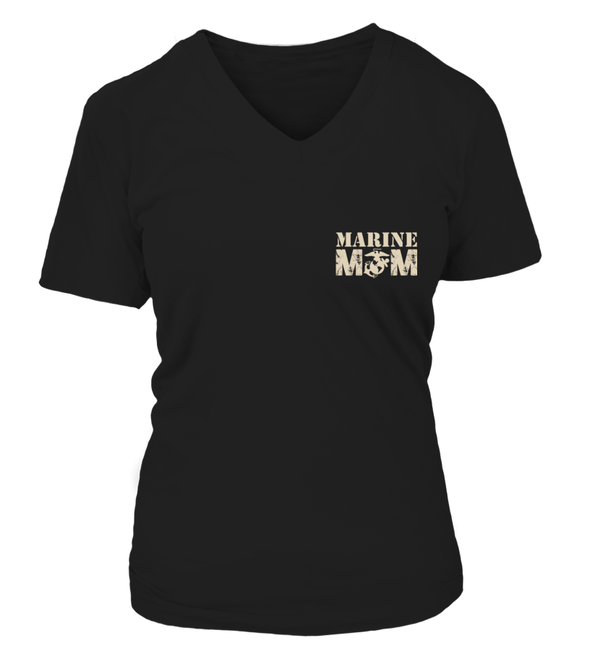 Marine Mom She Risks Her Life T-shirts - MotherProud