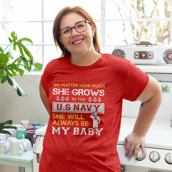 Navy Mom Daughter No Matter How Much T-shirts - MotherProud