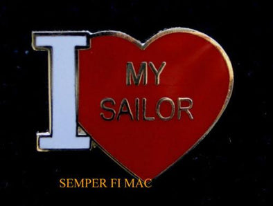 I Love MY Sailor US Navy Pin - MotherProud