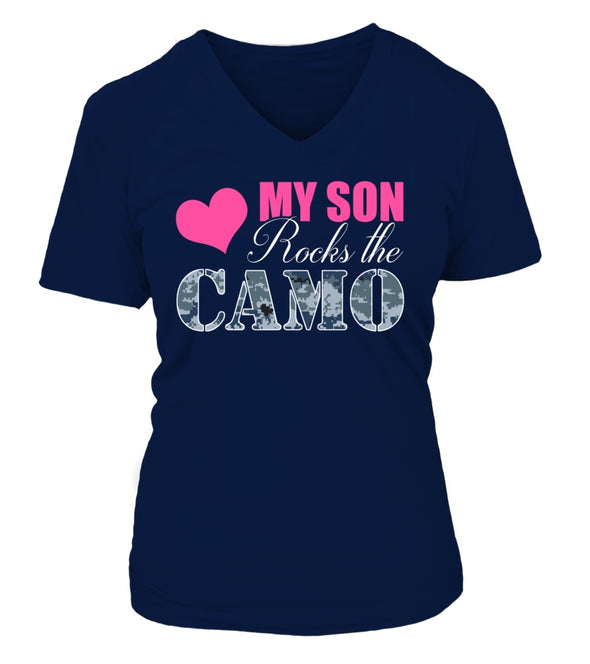Navy Mom Rocks Camo T-shirts - MotherProud