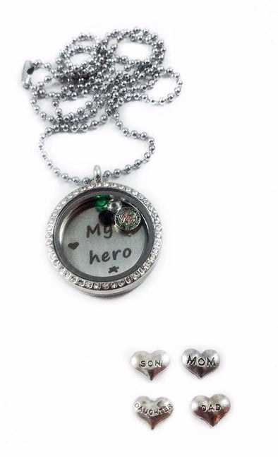 Army Family My Hero memory locket necklaces - MotherProud