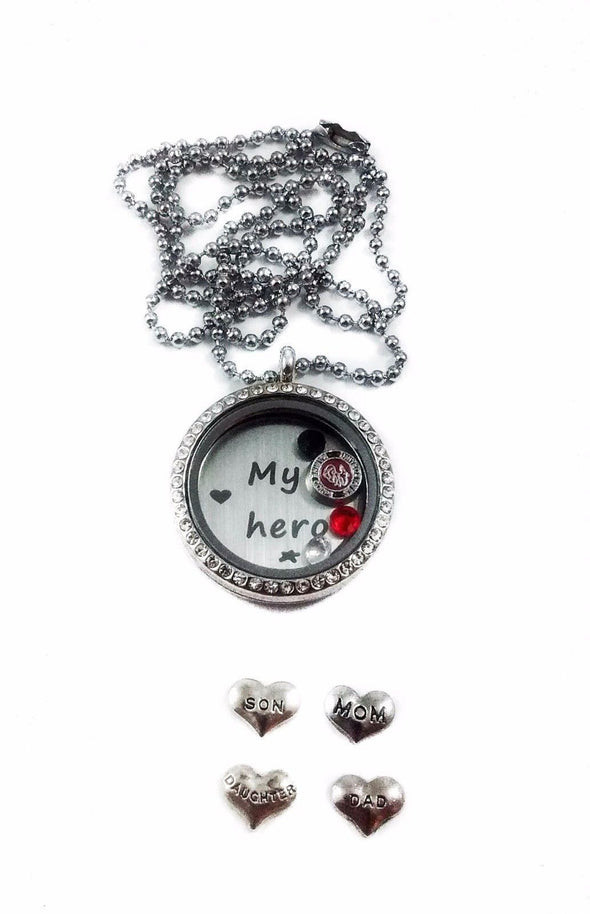 Marine Family My Hero memory locket necklaces - MotherProud