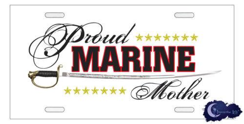 Proud Marine Mom Supporter License Plate - MotherProud