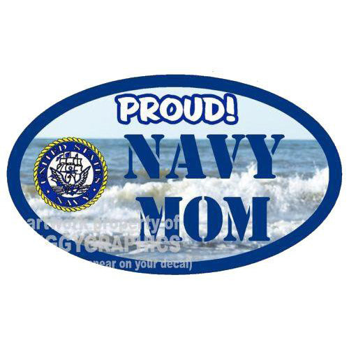 Proud Navy Mom Vinyl Decal