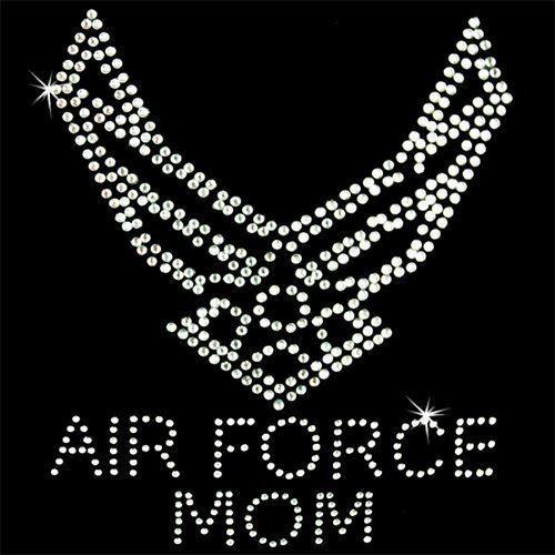 Rhinestone Transfer - Hot Fix Motif -  Air Force Mom - MotherProud