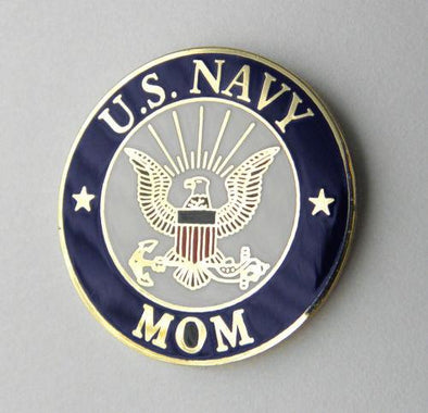 US Navy Mom LAPEL PIN BADGE - MotherProud