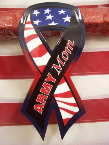 ARMY MOM wooden vinyl ribbon - MotherProud