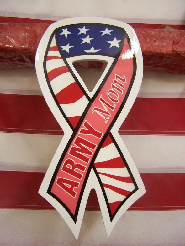 ARMY MOM wooden vinyl ribbon - MotherProud