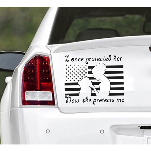 Military Mom Once Protected Daughter Decal - MotherProud