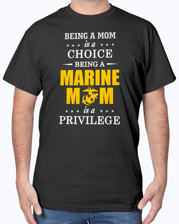 Proud Marine Mom Privilege T-shirts - MotherProud