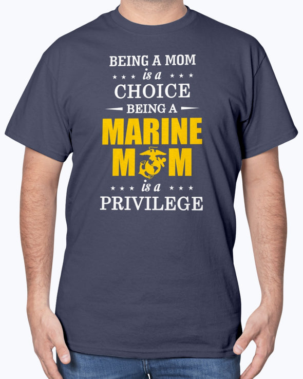 Proud Marine Mom Privilege T-shirts - MotherProud